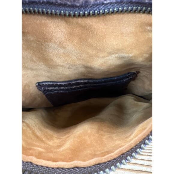 Patricia Nash Francesca Hand-Tooled, Studded Burnished Brown Crossbody Bag - Picture 5 of 14